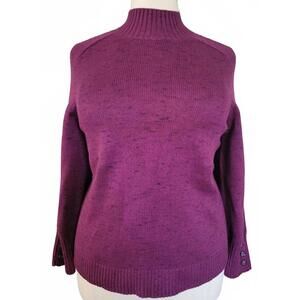 J.Jill NEW Purple Mock Neck Pullover Sweater 2X